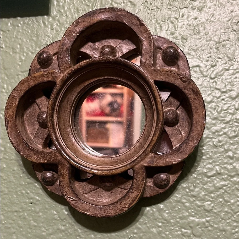 Vintage Celtic Circle Wall Mirror Mid Century Modern